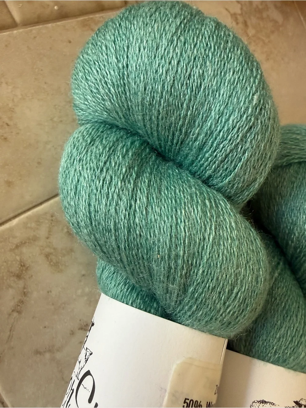 JaggerSpun Jade Wool and Silk Yarn - Two Skeins